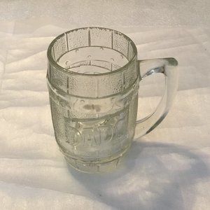 Vintage Dad's Root beer embossed glass advertising drinking mug